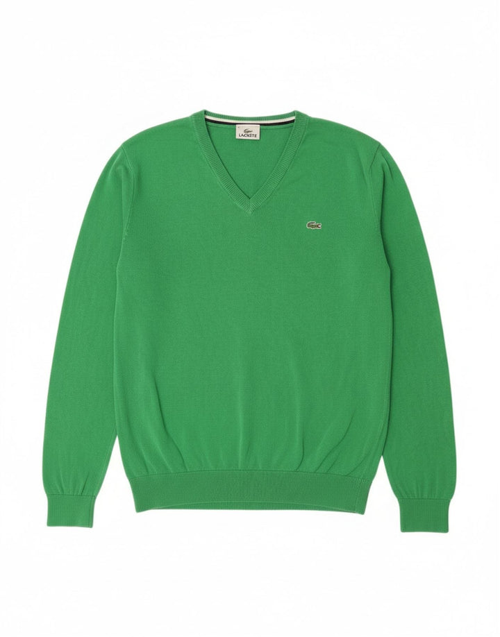 Lacoste Pull col V pour homme Taille 4 Vert moyen