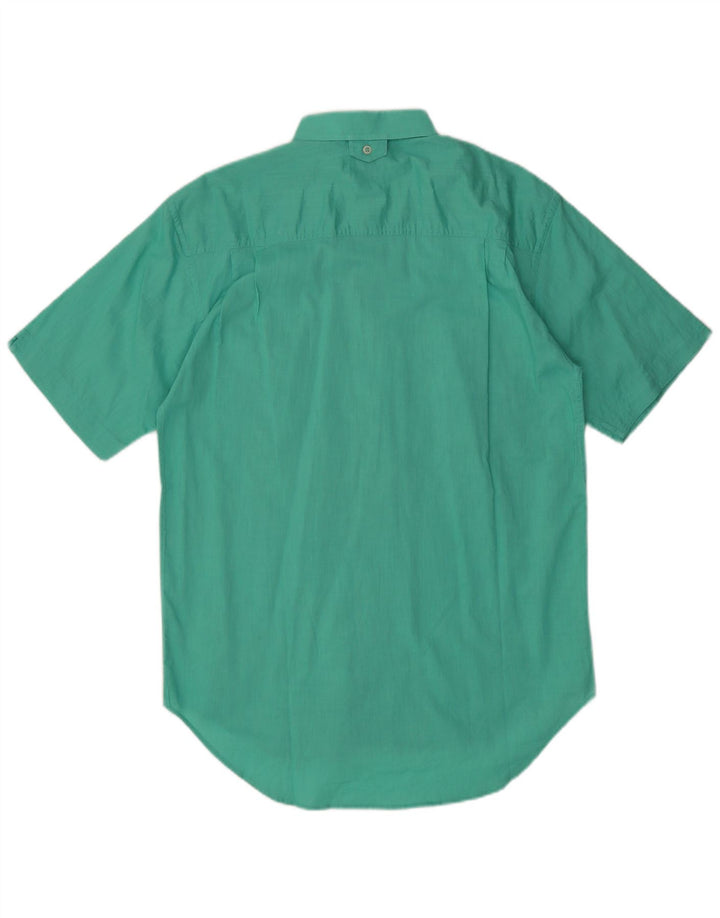 vintage Chemise à manches courtes pour hommes Coton vert moyen