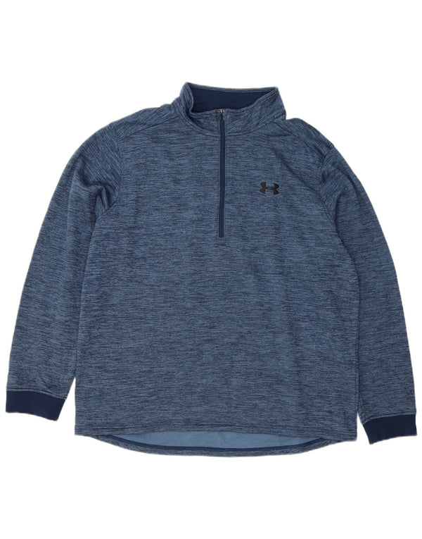 Under Armour Haut de Survêtement Cold Gear Pullover XL Homme Bleu Marine Moucheté