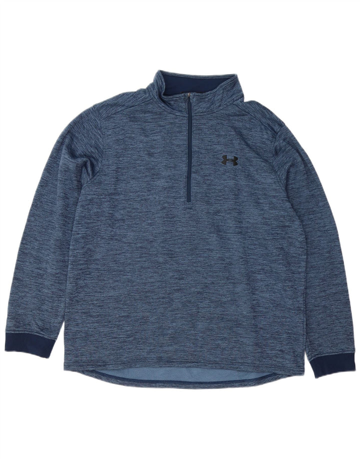 Under Armour Haut de Survêtement Cold Gear Pullover XL Homme Bleu Marine Moucheté