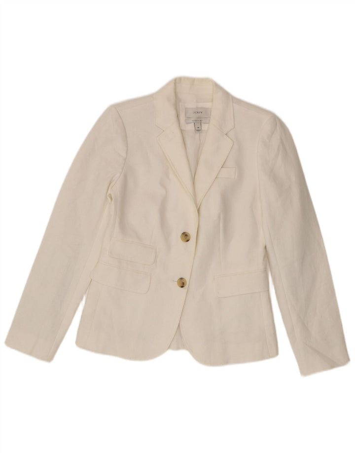 J. Crew Veste blazer à 2 boutons pour femme US 00 2XS Lin blanc