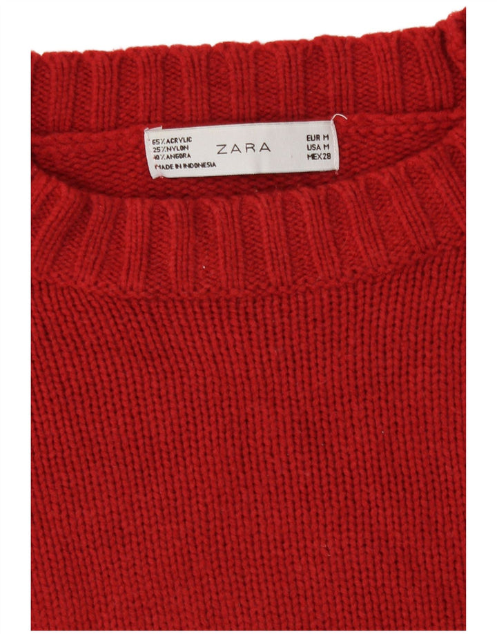 Zara Pull col bateau pour femme UK 12 Rouge moyen