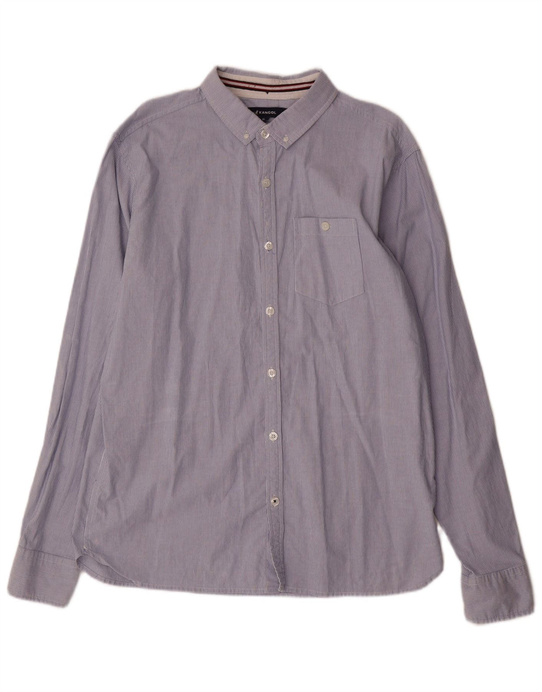 KANGOL Chemise Homme XL Bleu Rayure Coton