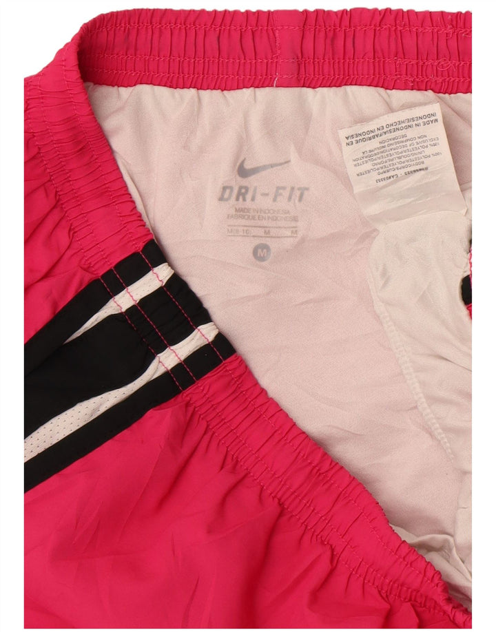 Nike Short de sport Dri Fit pour femme US 8/10 Rose moyen en polyester color block