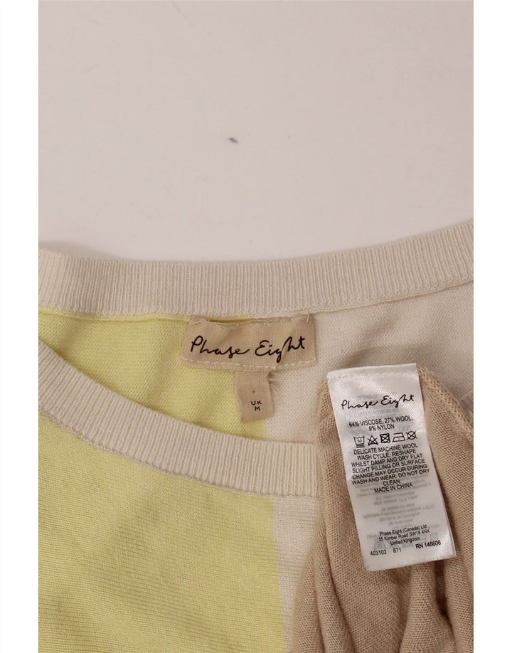 PHASE EIGHT Pull col bateau pour femme UK 14 Medium Multicolore