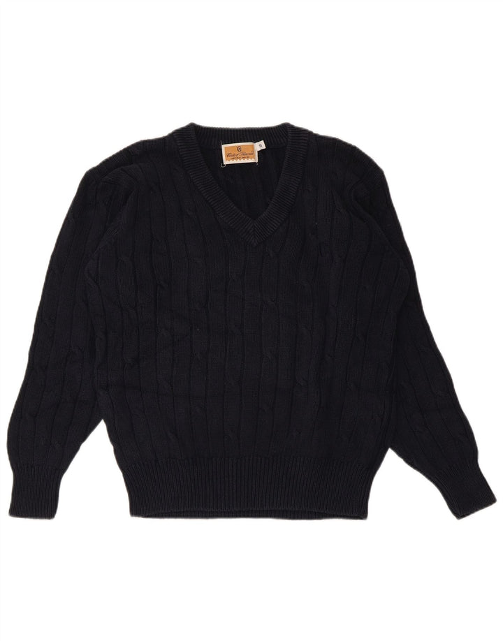 CONTE OF FLORENCE Pull col en V pour femme UK 10 Small Bleu marine