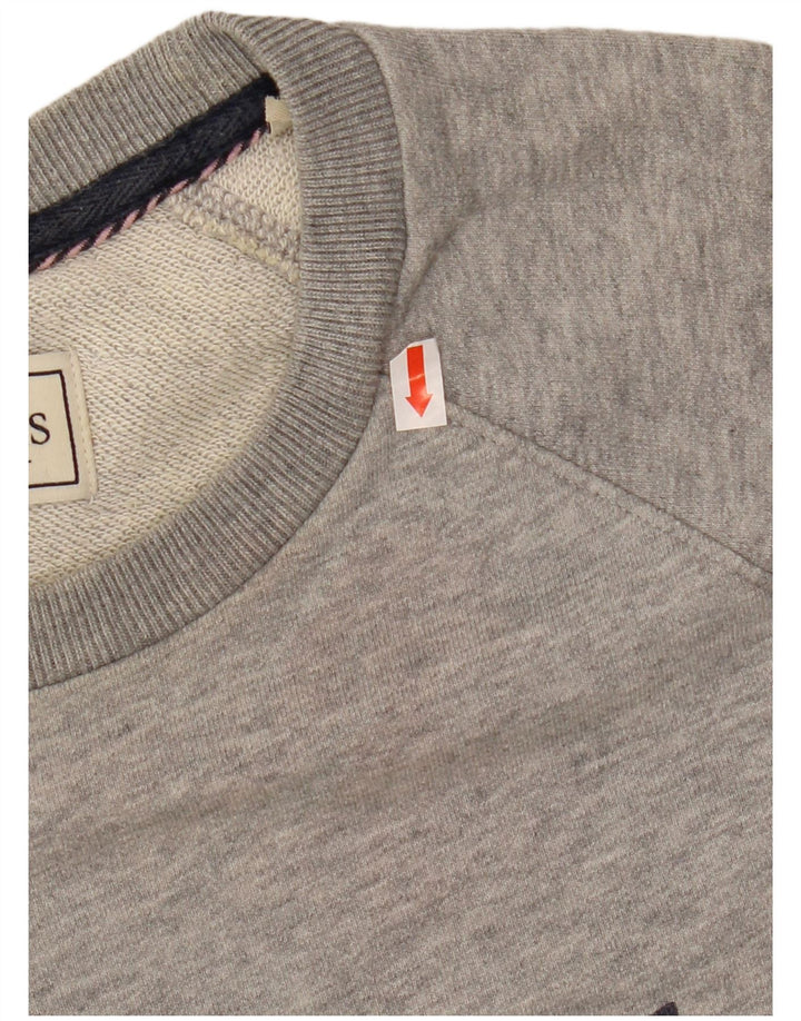 JACK WILLS Sweat-shirt graphique pour homme en coton gris Taille L