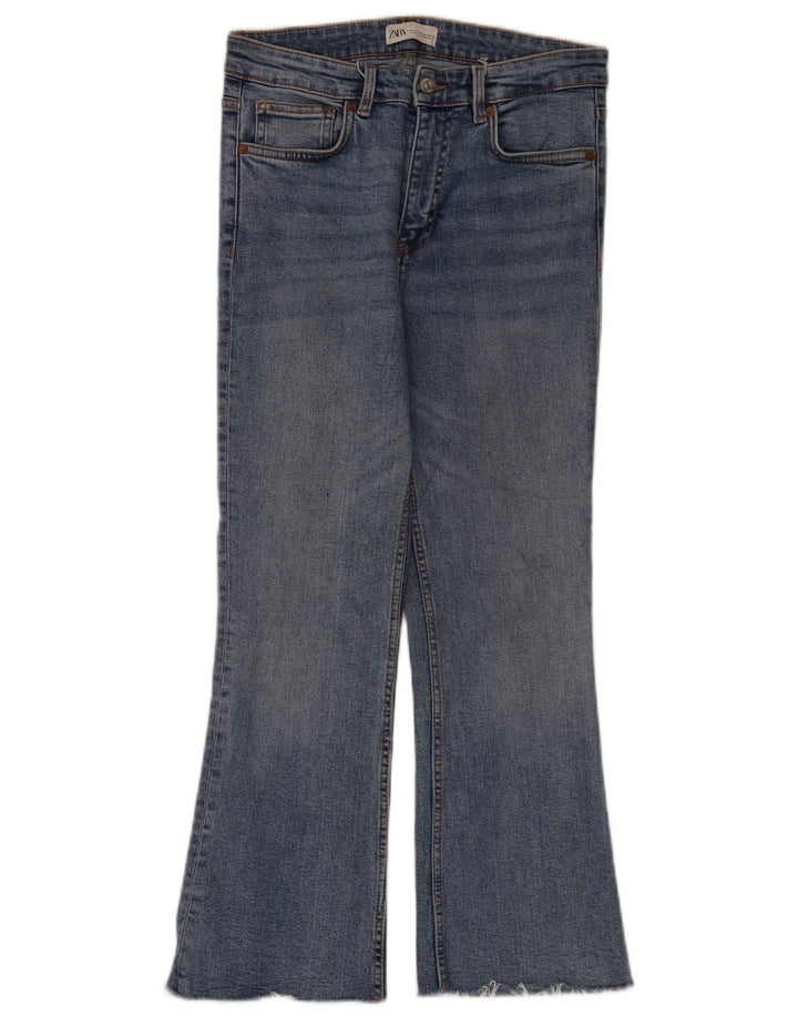 Zara Jean Bootcut Femme EU 40 Moyen W30 L28 Bleu Coton
