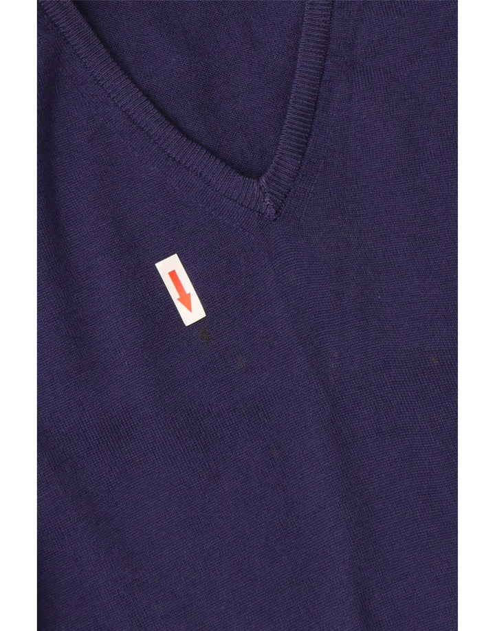 Zara Pull col V en laine violet moyen pour homme
