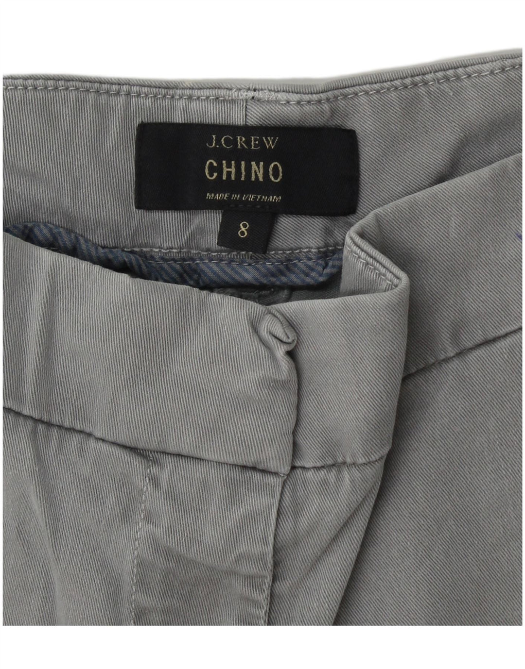 J. CREW Short Chino Femme US 8 Medium W30 Coton Gris