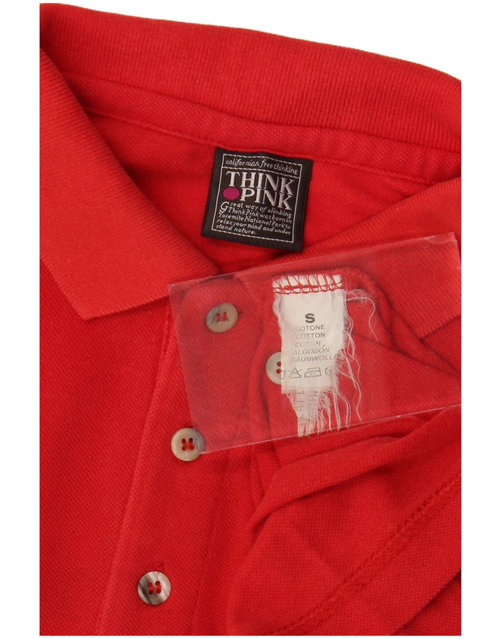 Think Pink Polo Homme Petit Rouge Coton