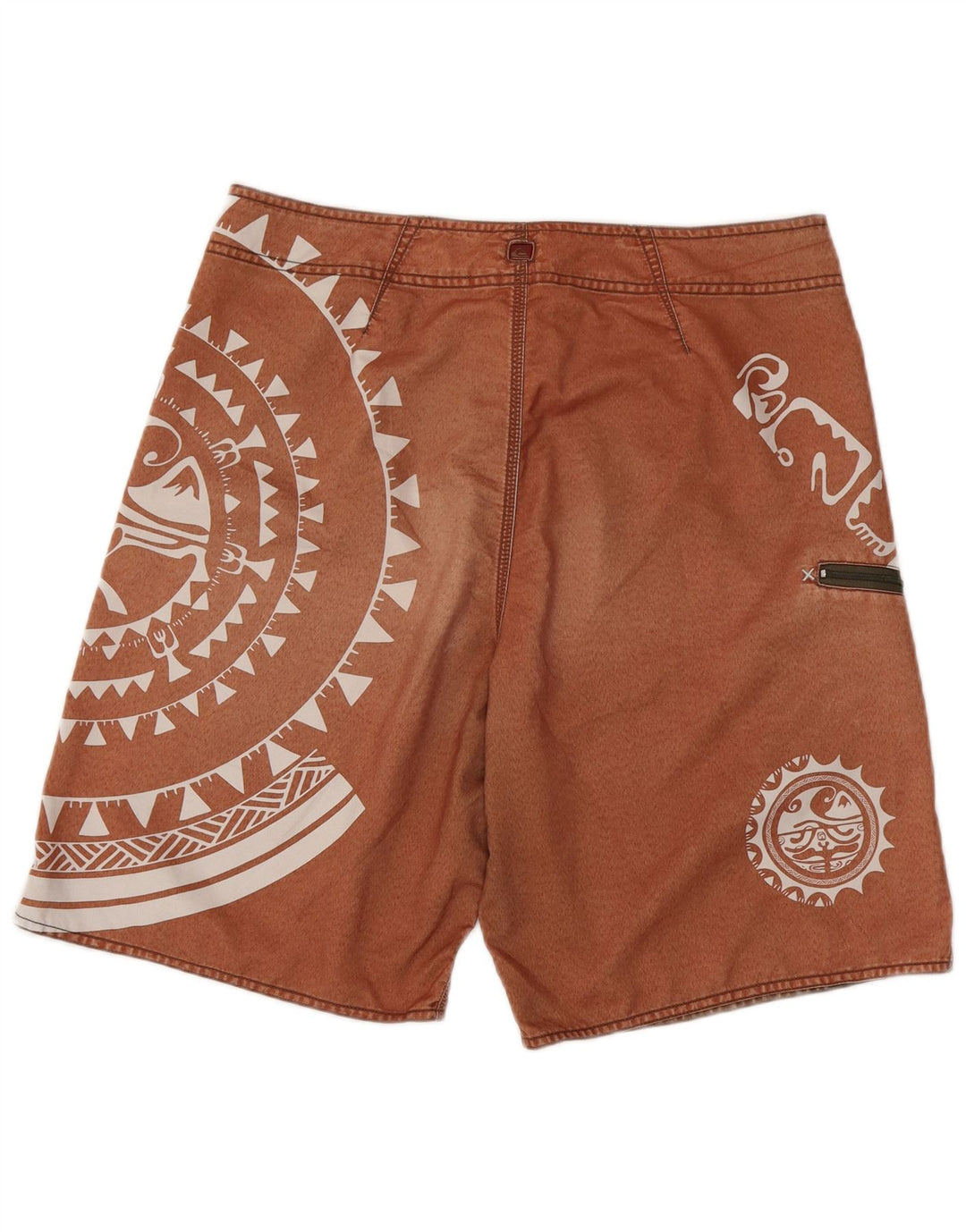 Quiksilver Short de Bain Graphique Homme Marron Moyen Géométrique Polyester