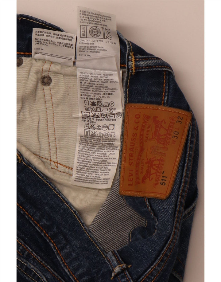 LEVI'S Jean Slim 511 Femme W30 L32 Bleu Coton