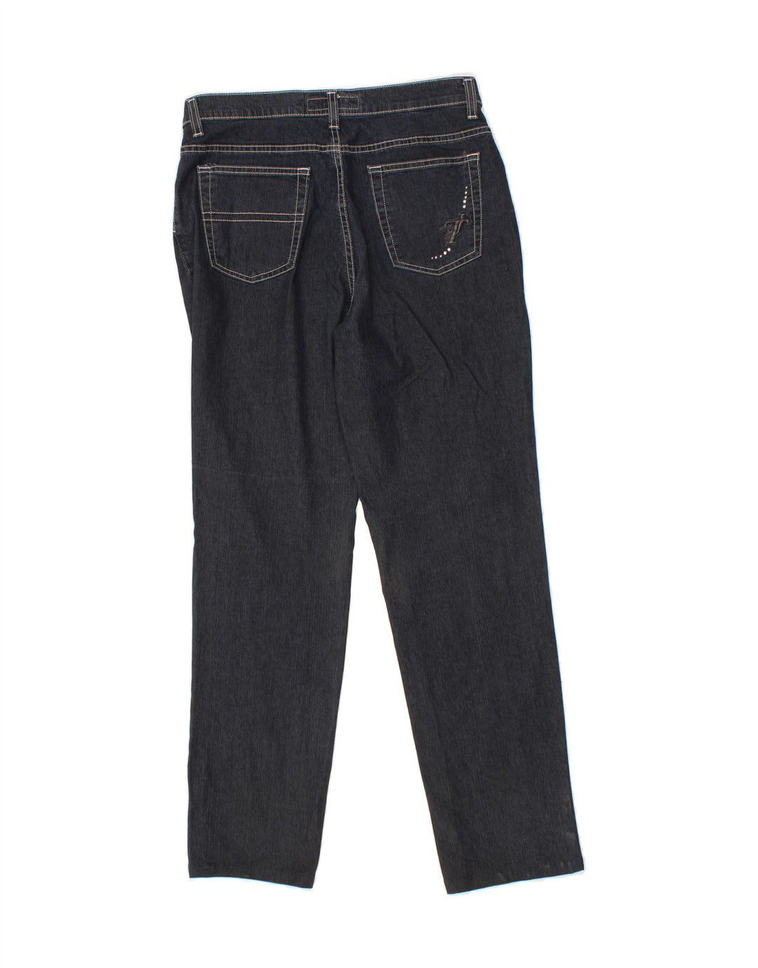 TRUSSARDI Womens Slim Jeans W31 L29 Navy Blue Vintage Trussardi and Second-Hand Trussardi from Messina Hembry 