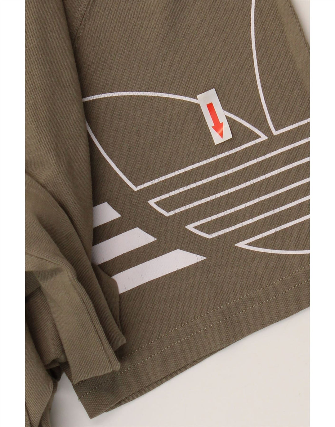 Adidas T-Shirt Graphique Homme Kaki Moyen Coton