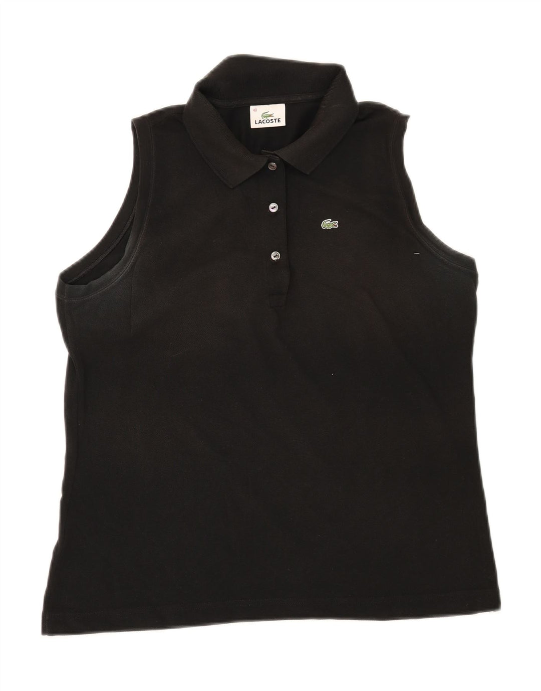 Lacoste Polo sans manches femme taille 48 XL noir