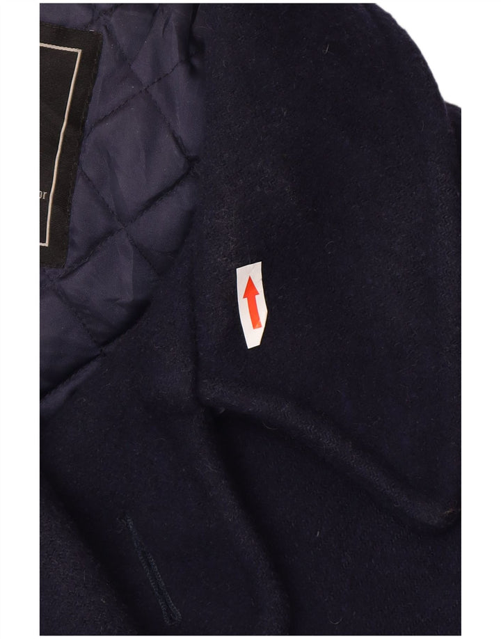 Alpha Industries Caban surdimensionné pour femme UK 10 Petite laine bleu marine