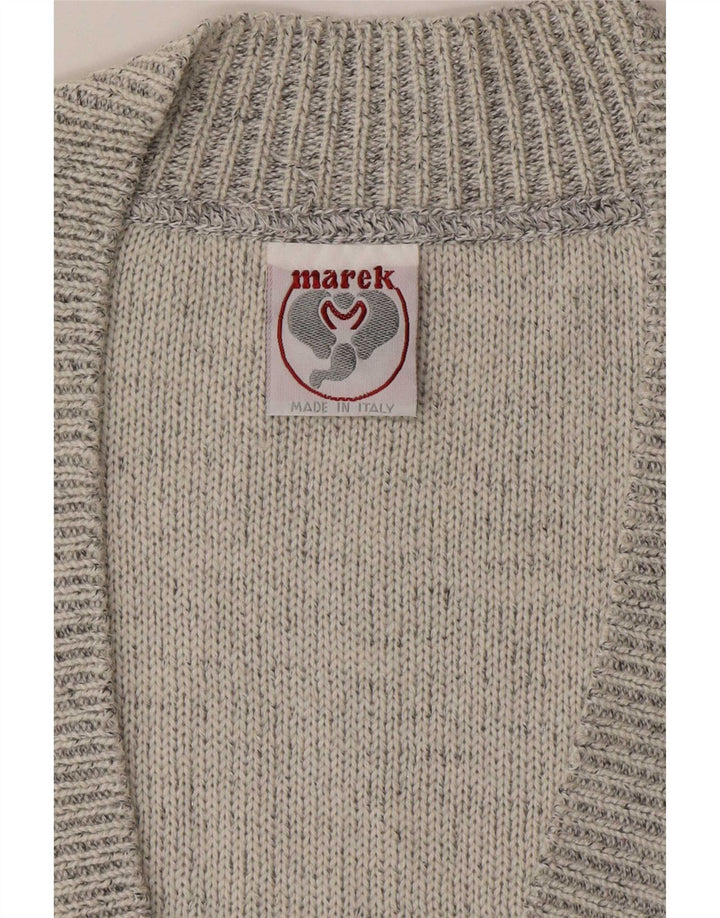 Marek Pull Col V Homme Gris Moyen Rayé