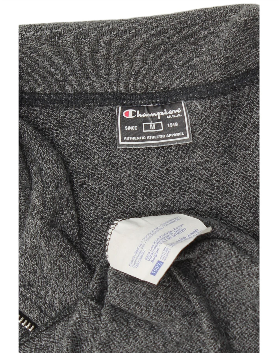 Champion Veste de survêtement pour femme UK 14 Gris moyen en coton moucheté