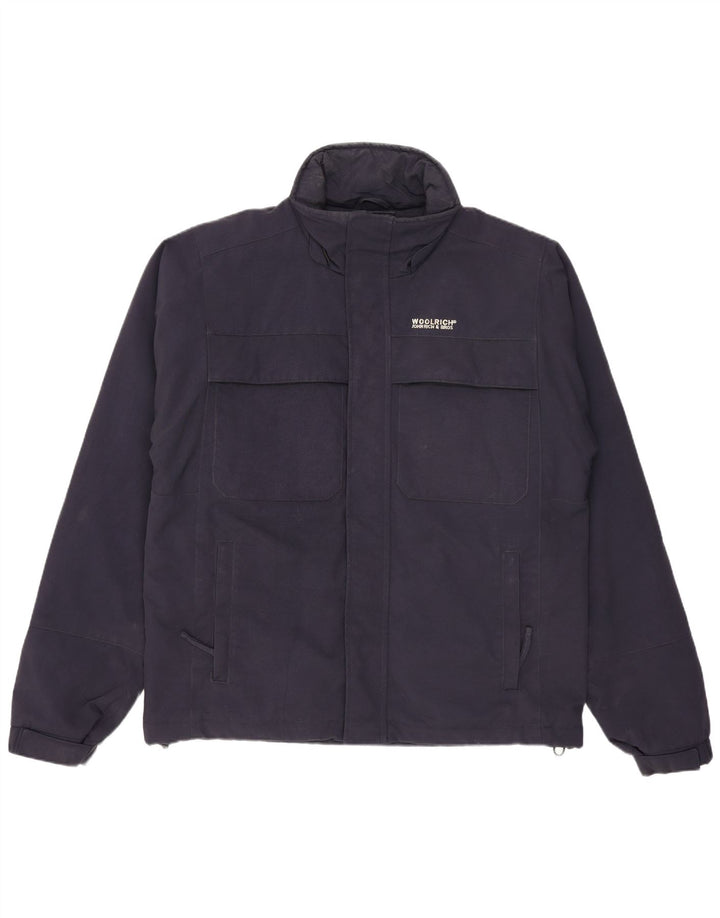 Woolrich Veste coupe-vent pour homme UK 36 Small Bleu marine
