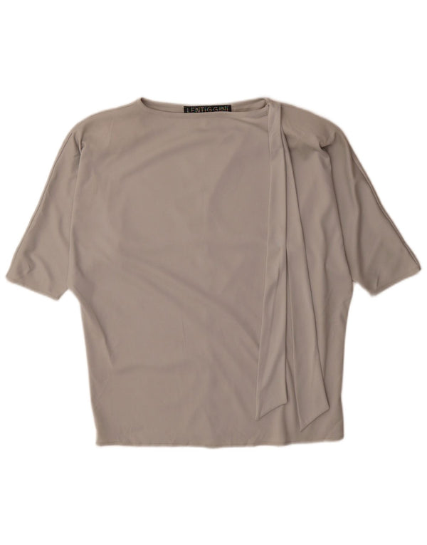 Chemisier femme vintage Top UK 18 XL Gris