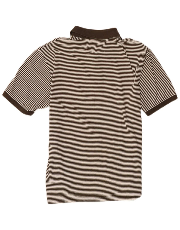 Hugo Boss Polo XL en coton à fines rayures kaki