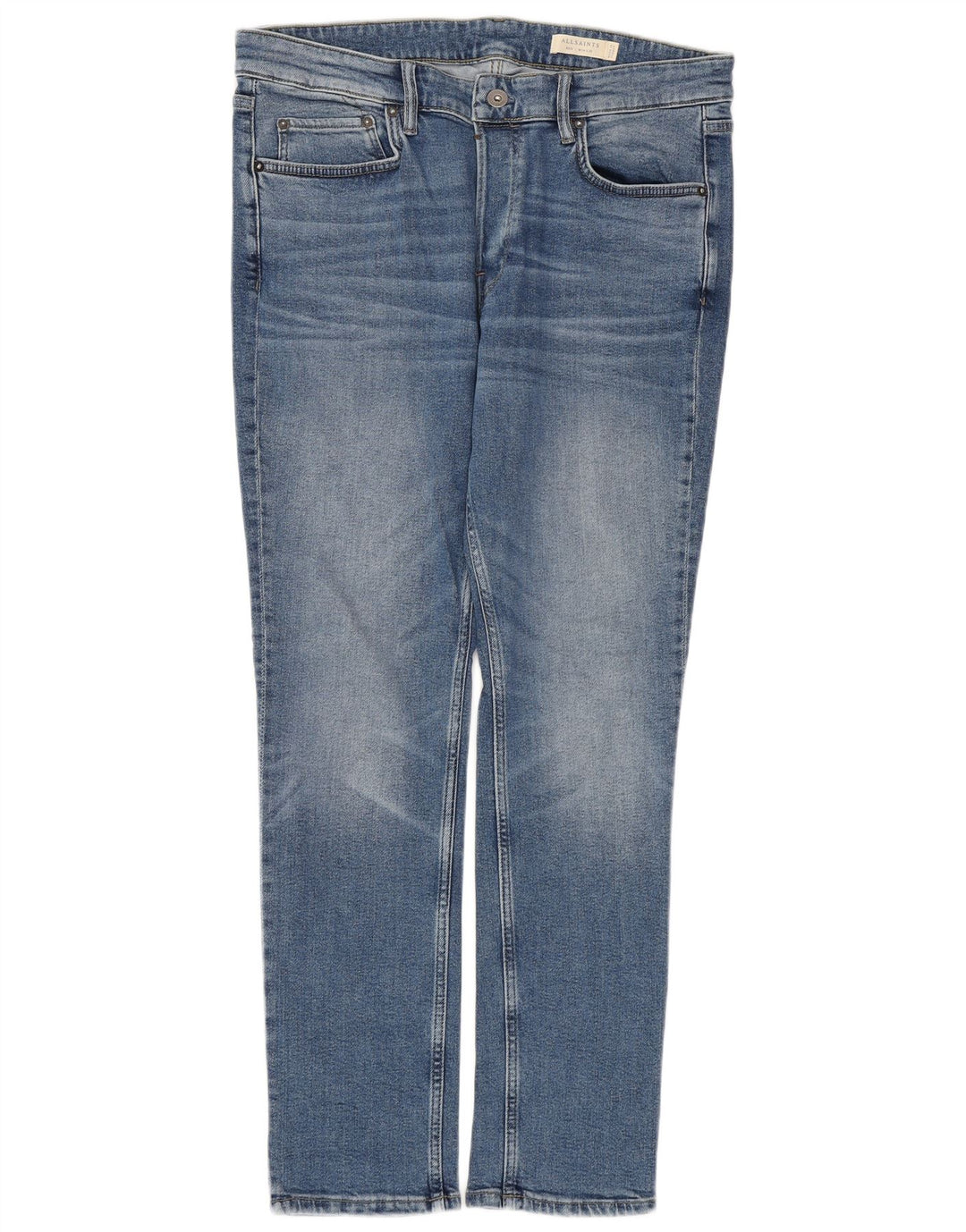 ALL SAINTS Jean Slim Homme W34 L30 Bleu Coton