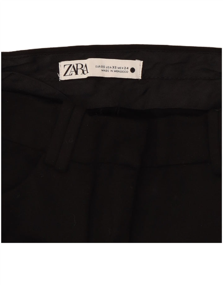 ZARA Pantalon décontracté skinny pour femme XS W24 L32 Noir Synthétique