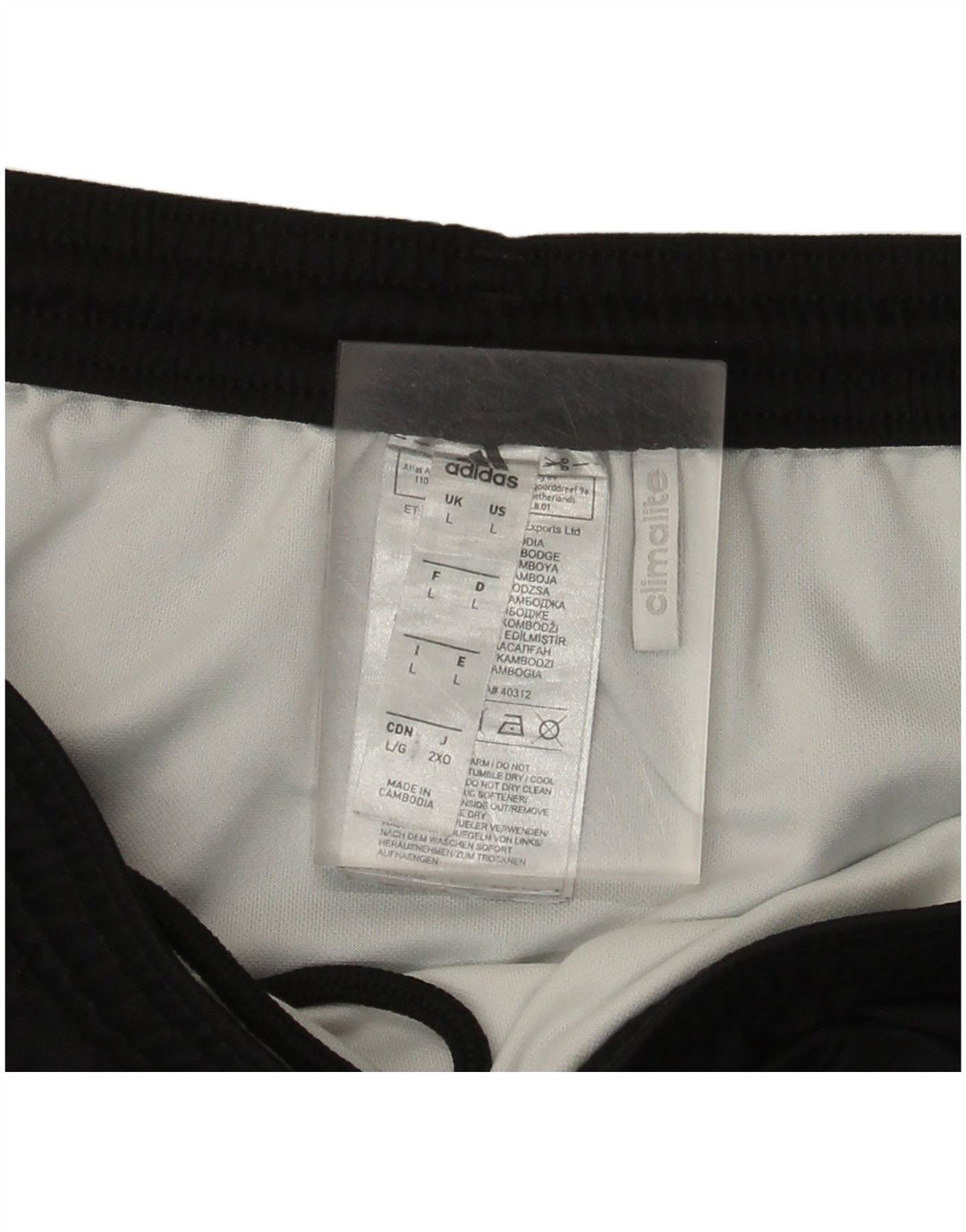 Adidas Short de sport Climalite pour homme, grand, noir, polyester