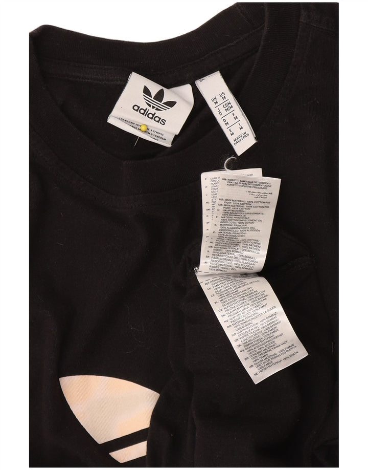 Adidas T-shirt graphique pour homme en coton noir moyen
