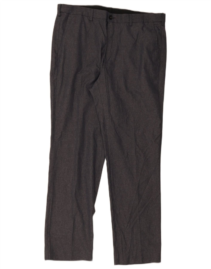 Marks & Spencer Pantalon Chino Droit Homme W36 L30 Gris Polyester