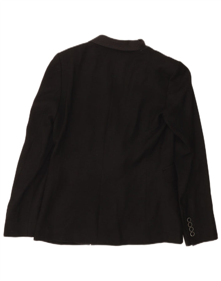 MASSIMO DUTTI Veste blazer 1 bouton pour femme EU 36 XS Laine noire