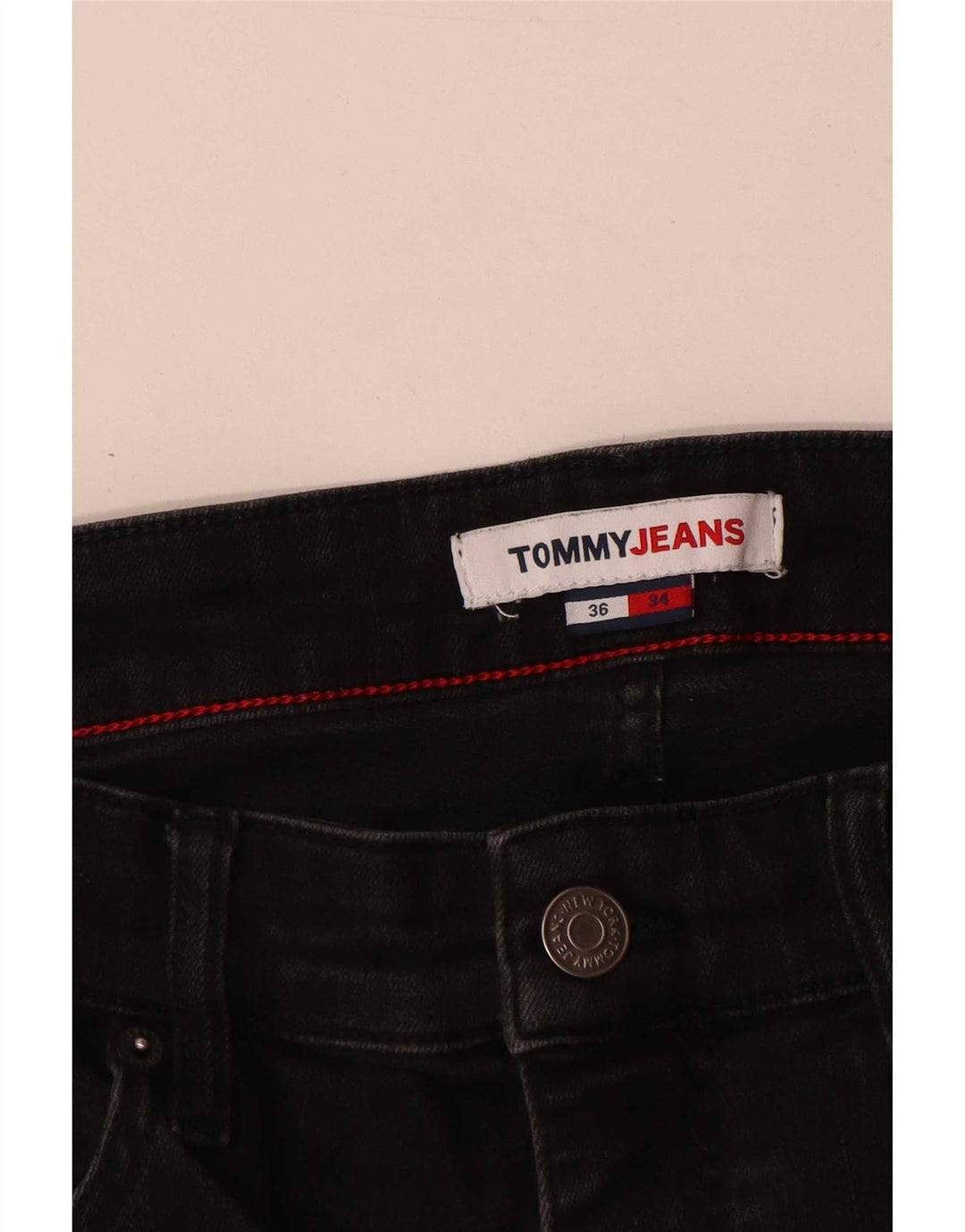 Tommy Hilfiger Jean Slim Homme W36 L34 Noir Coton