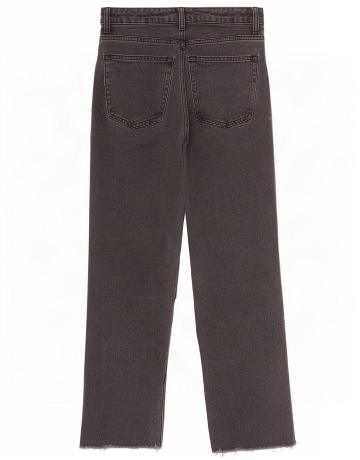 Topshop Jean court effet vieilli W25 L24 gris polyester pour femme