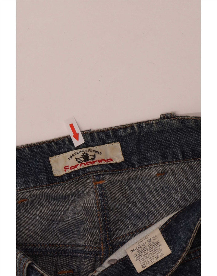Fornarina Short En Jean Femme W30 Coton Bleu Moyen