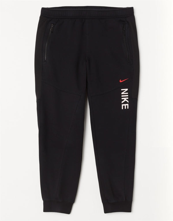 Nike Pantalon de survêtement graphique pour homme en coton noir moyen