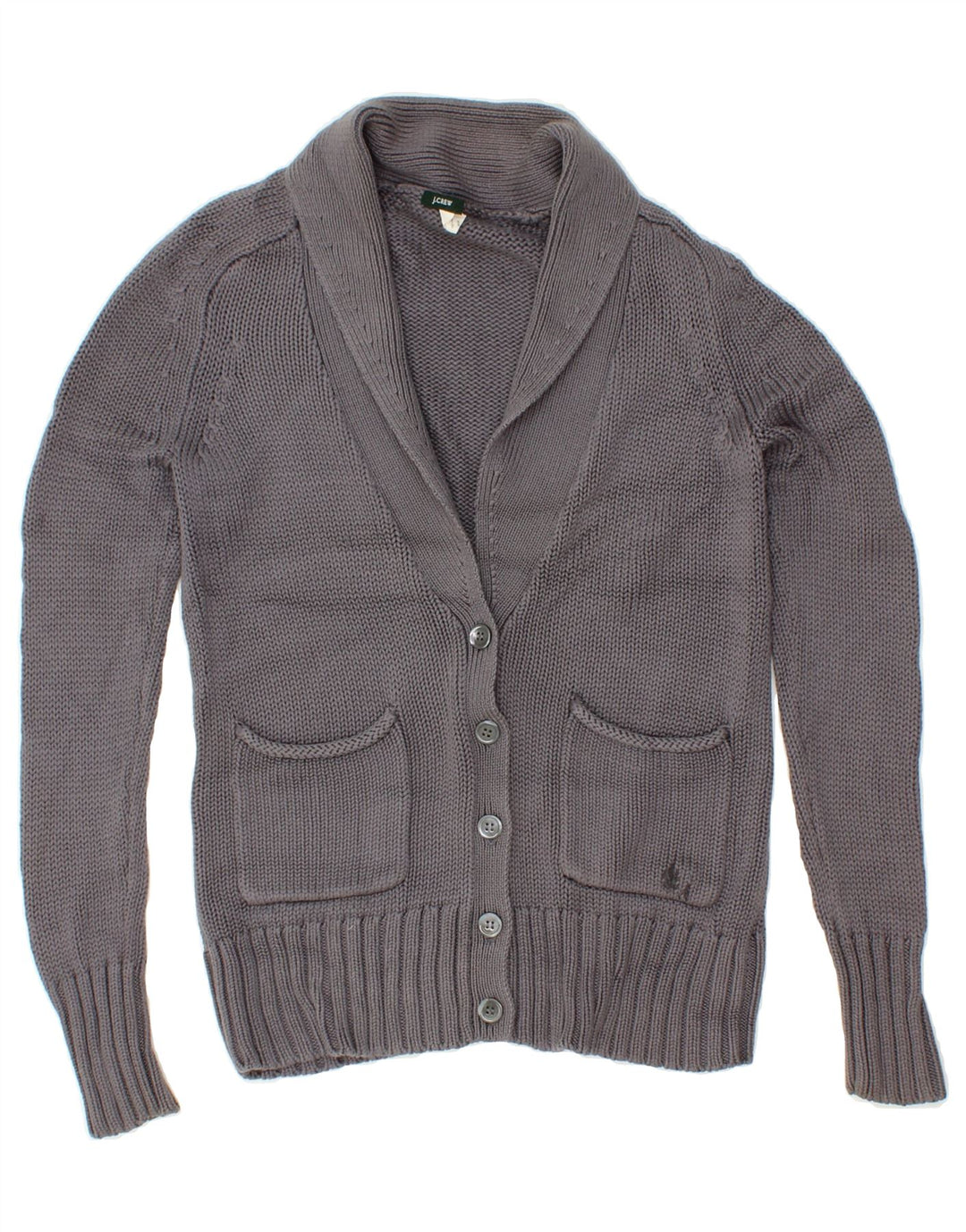 J. CREW Womens Cardigan Sweater UK 10 Small Grey Silk Vintage J. Crew and Second-Hand J. Crew from Messina Hembry 