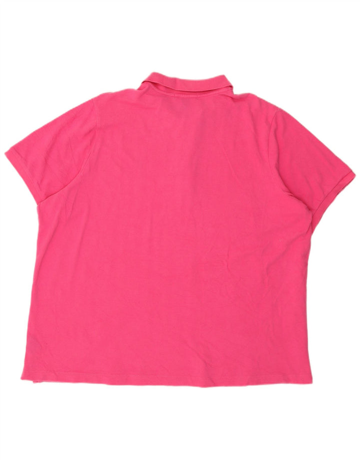 RALPH LAUREN Polo Femme UK 22 3XL Rose Coton