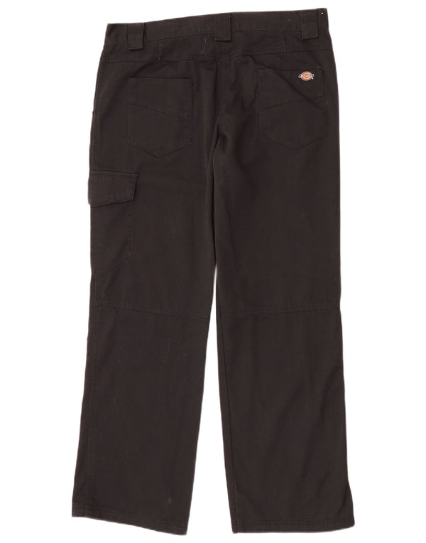 Dickies Pantalon cargo droit pour femme UK 14 Large W32 L30 Noir Polyester