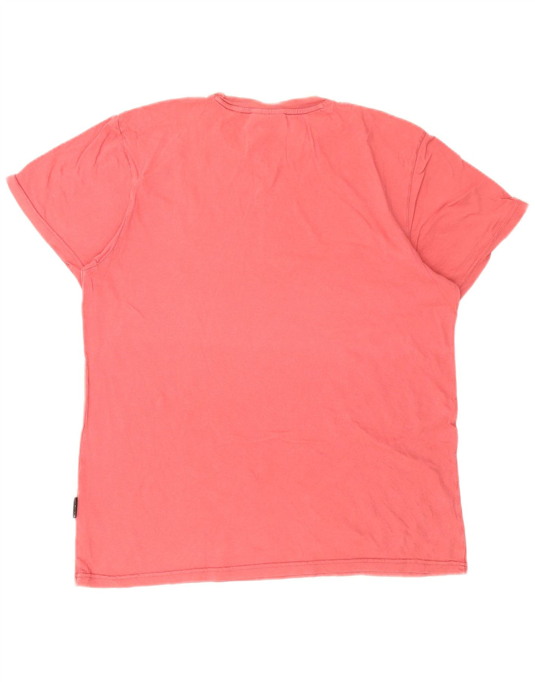 Schott Homme T-Shirt Graphique Haut Large Rose Coton
