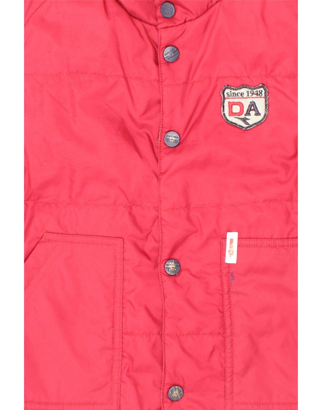 Diadora Gilet Rembourré Garçon 7-8 Ans Rouge Moyen Polyester