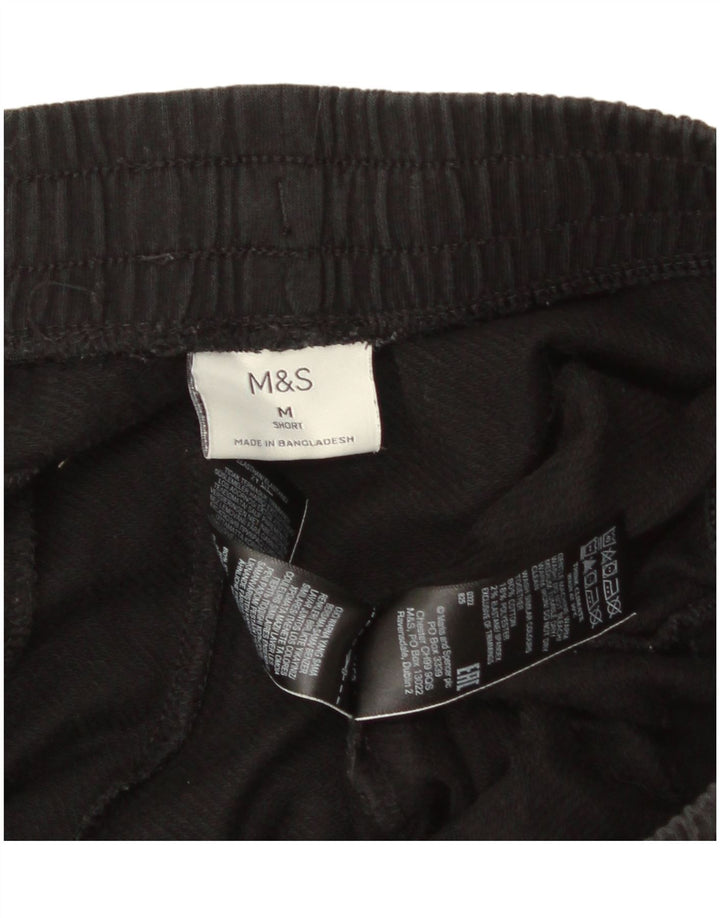 Marks & Spencer Pantalon de Survêtement Homme Noir Moyen Coton