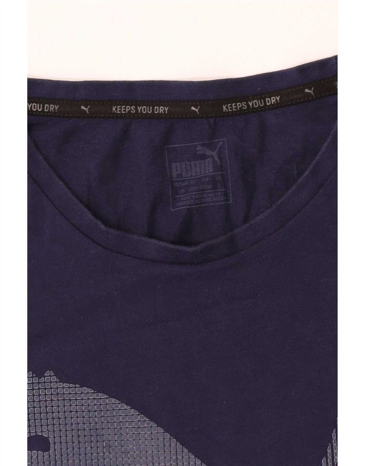 Puma T-shirt graphique pour homme, grand, bleu marine
