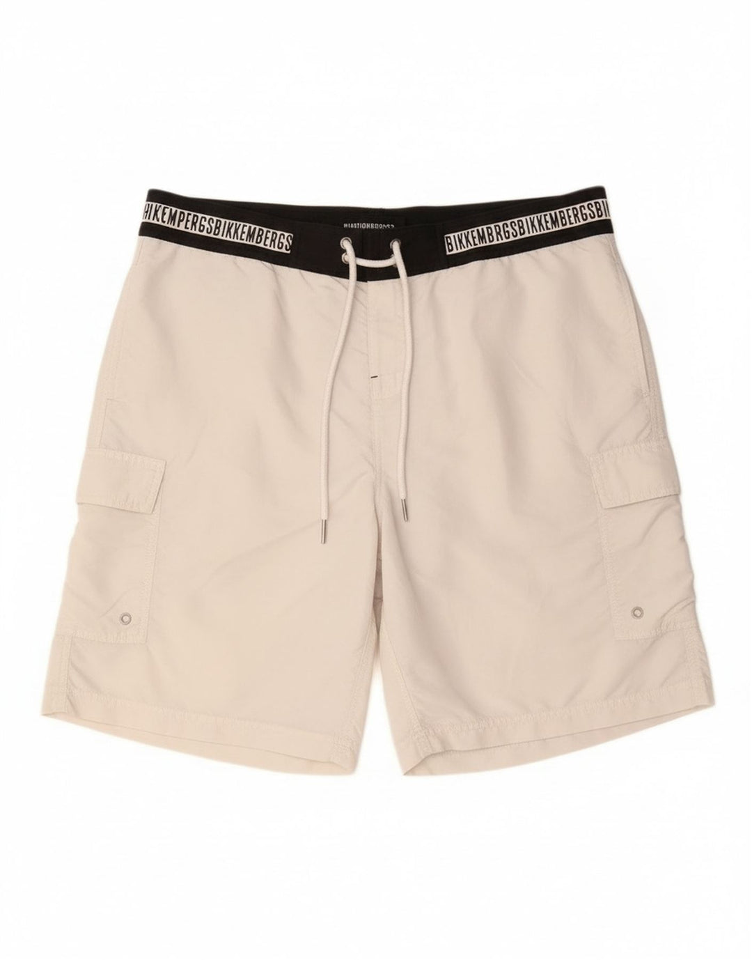 Bikkembergs Short de Bain Graphic Cargo Homme XL Blanc Colorblock