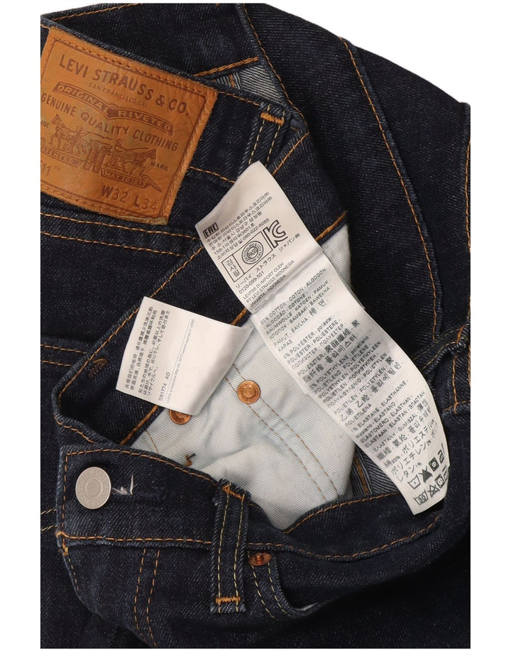 Levi's Jean Slim 511 Homme W32 L34 Bleu Marine Coton