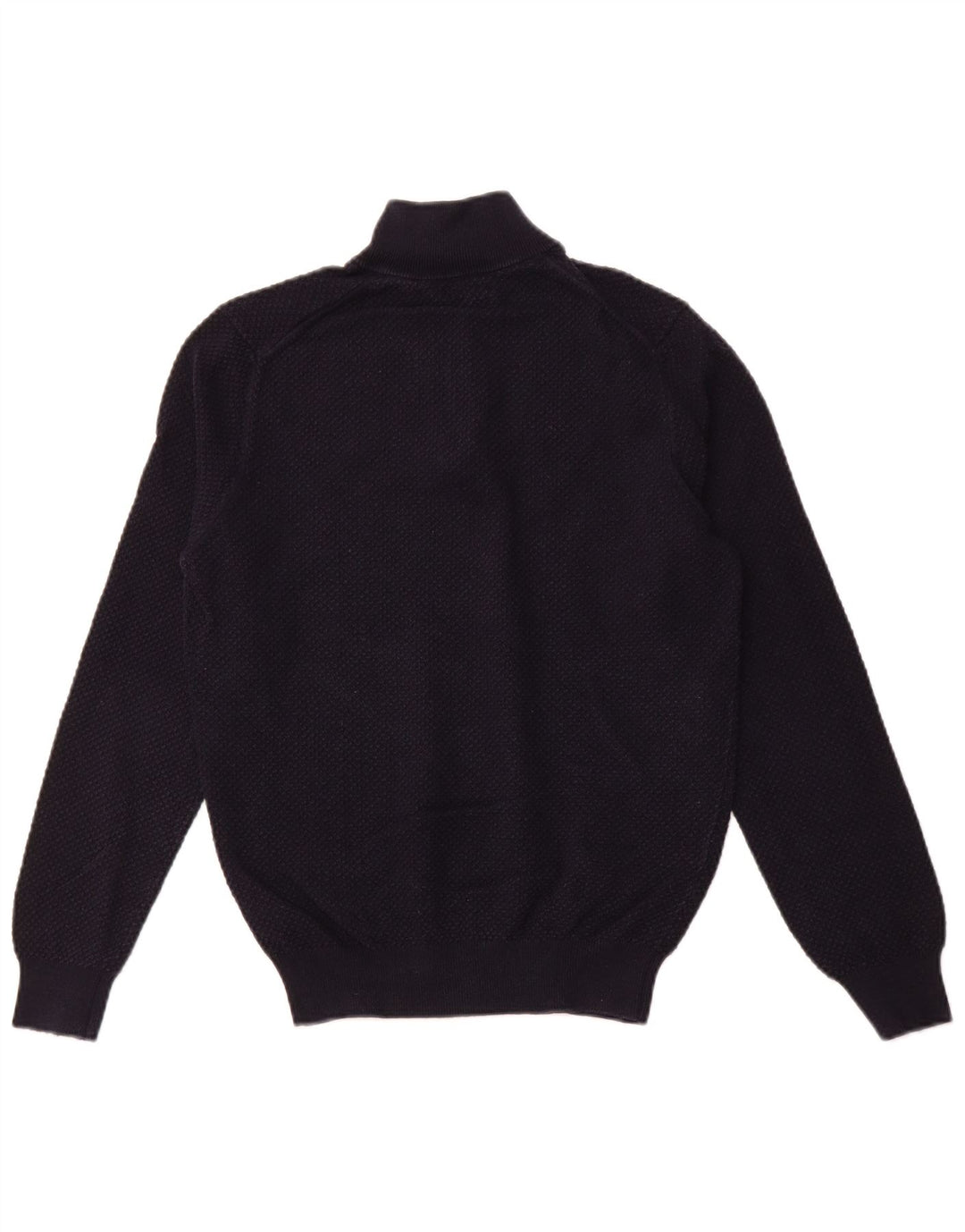 MASSIMO DUTTI Pull col zippé pour femme UK 12 Bleu marine moyen Coton