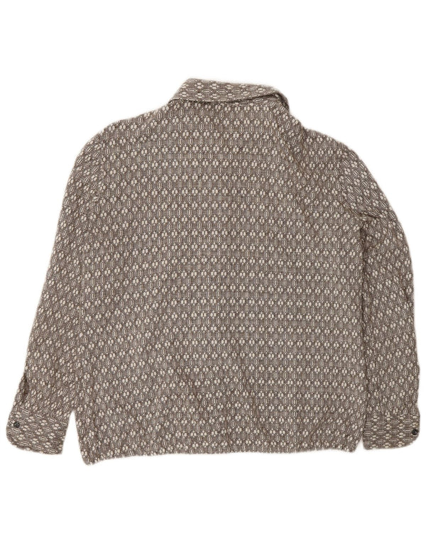 Camber Chemise en flanelle pour femme UK 16 Large Marron Géométrique