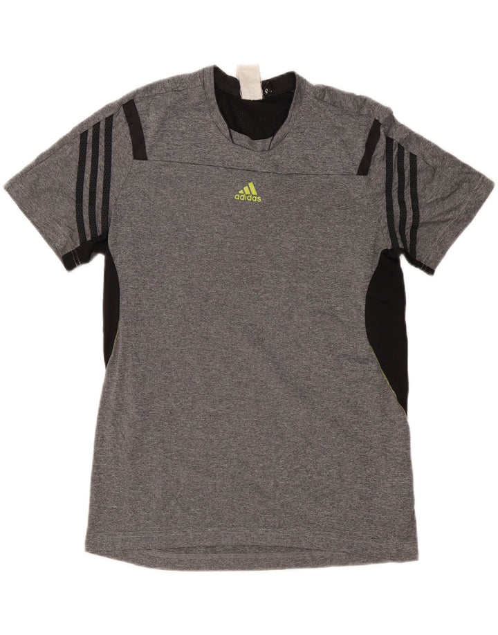 ADIDAS T-Shirt Climacool Homme Gris Moyen Polyester Colorblock