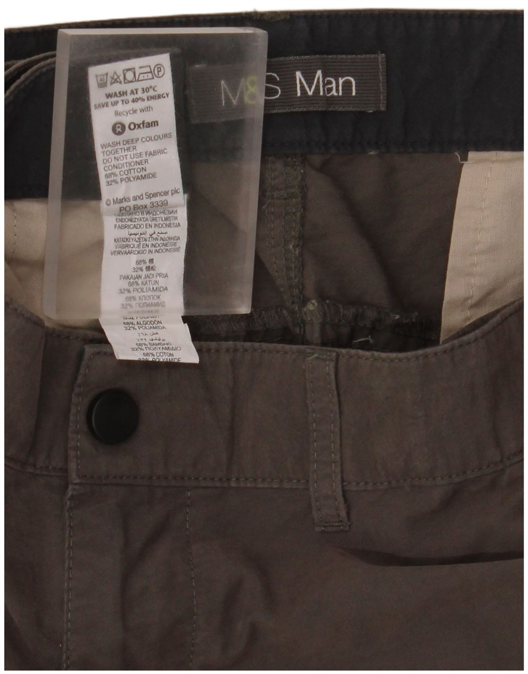 Marks & Spencer Short cargo pour homme W42 2XL Gris Coton