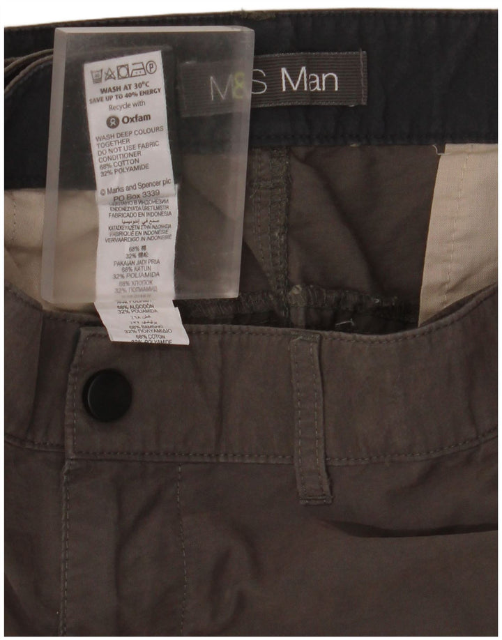 Marks & Spencer Short cargo pour homme W42 2XL Gris Coton